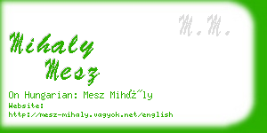 mihaly mesz business card